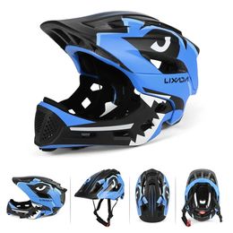 Lixada Kids Detachable Full Face Bike helmet Childrens Sports Child Cycling mtb Motorcycle Skateboarding Roller Skating Helmet 240516