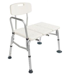 Bathroom Safety Shower Tub Aluminium Alloy Bath Chair Transfer Bench with Wide Seat White