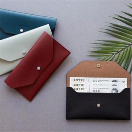 Wallets Ultra-thin Cash Envelope Wallet Wear-resistant PU Leather Money Binder Organiser Waterproof Pouch Holder Male Female