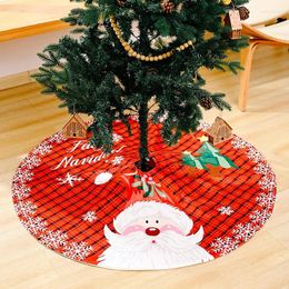 Christmas Decorations Tree Skirt Knitted Snowman And Xmas Pattern Thick Heavy Yarn Knit For Holiday Decoration