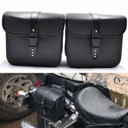 Perfect Use Mini Motorcycle PU Leather Saddle Bags Side Storage Tool Pouch 276Q