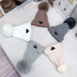 Top Newborn Crochet Hats winter designer Multi Colour optional kids hat fur ball decoration Knitted baby caps Nov10
