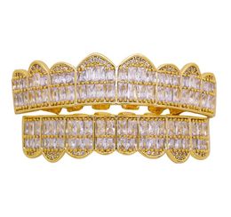 Hip Hop Gold Teeth Grillz Top Bottom Grills Dental Mouth Punk Teeth Caps Cosplay Party Tooth Rapper Jewelry9350983