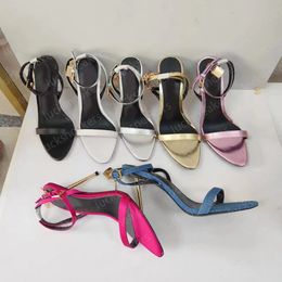 Scarpe da design scarpe a punta aperta tacchi alti ladies per la festa del matrimonio scarpe con tacco alto moda lusso sandali in pelle di alta qualità