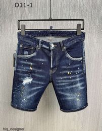 Men Denim Cool Guy Designer Shorts Jeans Embroidery Pants Holes Trouser 2 Italy Size 44-54 #d11 dsquares dsqureditys 2 dsquards S7SA