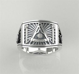 Men039s Masonic Ring 316L Stainless Steel masonry Ring Mens Punk Religious Jewelry Gifts Size 7 144557458