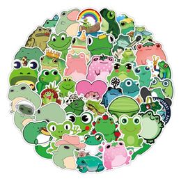 Car Stickers Fedex Wholesale 50Pcs/Pack Cartoon Cute Frog Sticker Skateboard Suitcase Guitar Children Iti Kids Toy Drop Delivery Mob Dhudn