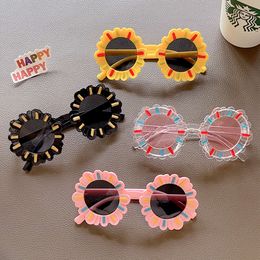 2023 New Children Cute Suower Cartoon Kids Outdoor UV400 Protection Glasses Boys Girls Round Polarized Sunglasses