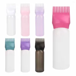 Storage Bottles 120ML Hair Care Dye Applicator Bottle Plastic Dyeing Shampoo Oil Comb Brush Styling Tool Hairs Colouring Graduated