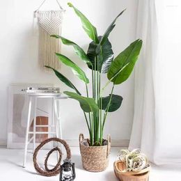 Decorative Flowers 1Pc Artificial Palm Large Tropical Greenery Faux Banana Tree Home Decoration Fake Plant Garden Living Room