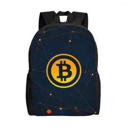 Backpack Digital Currency Men Women Water Resistant School College BTC Blockchain Cryptocurrency Bag Printing Bookbags