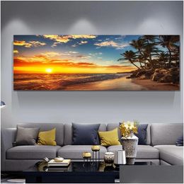 Paintings Canvas Prints Bedroom Painting Seascape Tree Modern Home Decor Wall Art For Living Room Landscape Pictures Drop Delivery Gar Dhj3M