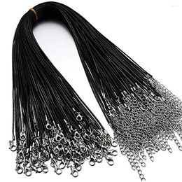 Chains 200Pcs Leather Cord Rope Necklace Waxed Lobster Claw Clasp Bulk For Jewelry Making Chain String DIY Accessories