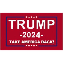 Banner Flags Donald Trump Car Stickers 2024 3.9X5.9 Inch Bumper Sticker Keep Make America Great Decal For Windows House Laptop Styling Dhfx4