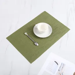 Table Mats 1 PC Solid Colour Placemat Drying Mat PVC Tableware Cup Coasters Insulation Non-Slip For Dining Home Decoration