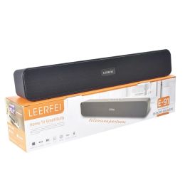 Soundbar E91 Portable Bluetooth Home Theatre Sound Bar with HiFi Stereo, Enhanced Bass, FM Radio, USB, Subwoofer Compatible with Compute