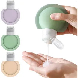 Storage Bottles 3Pcs Travel Toiletries Portable Silicone Refillable Bottle 90ml/3oz Leakproof Squeezable Containers For Shampoo Lotion