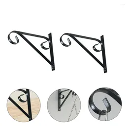 Candle Holders 2pcs Creative Iron Flower Plant Pot Hooks Hangers Outdoor Lawn Bracket For Home