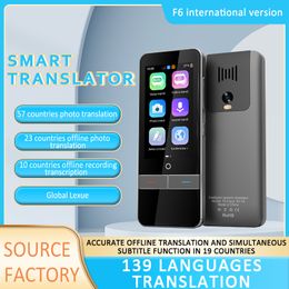 F6 Intelligent Al Voice Translator Real-time Translation Simultaneous Interpretation Translator Spoken Language Training Photo Recording Offline Translator
