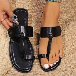 Slippers 2024 Summer Round Head Outdoor Casual Fashion Versatile Beach Pinch Toe Women's Shoes Korean Edition