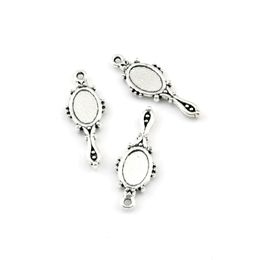 150Pcs lot Antique silver Alloy devil mirror Charms Pendants For Jewellery Making Bracelet Necklace DIY Accessories 10x27mm A-588 274Q