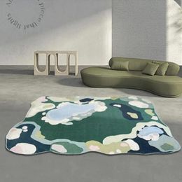 Carpets VIKAMA Abstract Cashmere Carpet Bedroom Decorated Modern Living Room Sofa Coffee Table Blanket Bed Covered With House