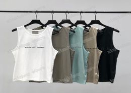 22ss Men Women Designers vest TShirts tee letters short sleeve Man Crew Neck paris Fashion Streetwear BEIGE BLACK GREY SXL9777321