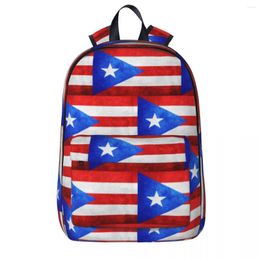 Backpack Puerto Rico Flag Backpacks Large Capacity Student Book Bag Shoulder Laptop Rucksack Casual Travel School