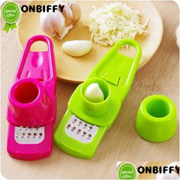 Other Home & Garden New Garlic Presses Crusher Stainless Steel Tools Creative Mti-Function Grinder Cutter Press Kitchen Accessories Dr Dhhnd
