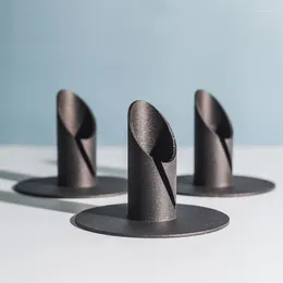 Candle Holders Holder 2 PCS Black Modern Classic Set Candles Cone Candlestick Can Be Used For Wedding Party