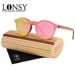 Fashion Bambus polarisierte Sonnenbrille Frauen Marke Designer UV400 Spiegellinsen Holzgläser für Männer Oculos de Sol Maskulino L2405
