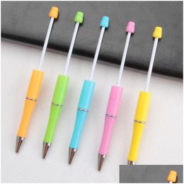 Ballpoint Pens Wholesale Usa Seller Handmade Workshop Colorf Add A Bead Beadable Promotional Diy Twist Ball Pen Sturdy Fl Metal Drop D Dhyac
