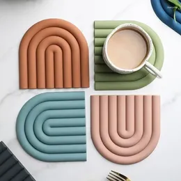 Table Mats Arch Silicone Mat Dishes Potholder Placemat Multifunctional Pot Holders For Kitchen Heat Resistant Pan Pads