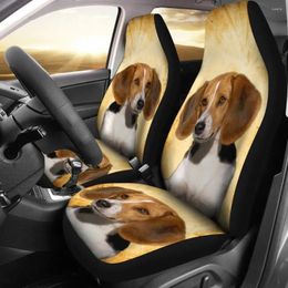 Car Seat Covers American Foxhound Print Set 2 Pc Accessories Cover
