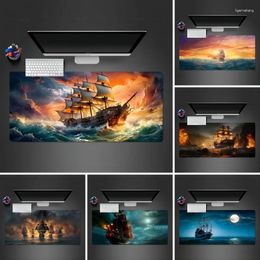 Carpets Pirate Ship Pattern Mouse Pad Gaming Table Mats Computer Mousepad Company Big Desk Large Gamer Mousepads Keyboard Mat