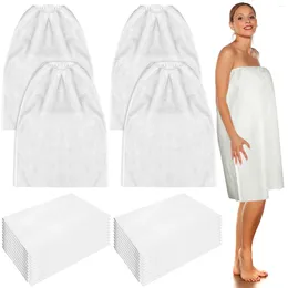 Towel 10/20Pcs Disposable Spa Wrap Adjustable Non-Woven Bath Bathrobe Sauna Skirt Sweat Steaming Robes For Women Salon