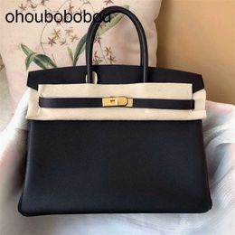 Handmade Handbag End Luxurys High Handbag Leather Quality Bag Litchi Texture Togo Bag Women's Lock Buckle Fashion Bag Cy