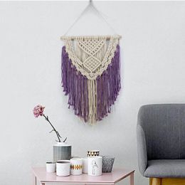 Tapestries Macrame Bohemian Wall Hanging Tapestry Handmade Cotton Multi Color For Apartment Living Room Home Decor MS7182