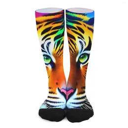 Women Socks Caspian Tiger Stockings Unisex Colorful Rainbow Medium Soft Funny Outdoor Anti Bacterial Custom Gift