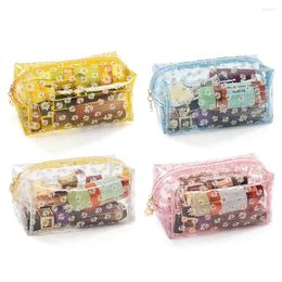 Storage Bags Clear Transparent Pvc Zip Pouch Toiletry Bag Travel Makeup Cosmetics