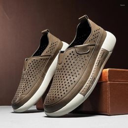 Casual Shoes Handmade Mens Summer Breathable Slip On Loafers Leather Designer Formal Moccasin Walking Sneaker Driving Shoe