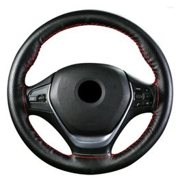 Steering Wheel Covers DIY Braid Car Cover With Needles And Thread Genuine Leather For Diameter Universa 38cm