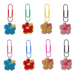 Charms Fluorescent Pentapetal Flower Cartoon Paper Clips Shaped Paperclip For School Book Markers Office Nurse Day Supply Home Metal B Oto3Z