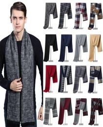 Luxury Brand Plaid Cashmere Scarf for Men Winter Warm Neckerchief Male Business Scarves Long Pashmina Christmas Gifts 2201044489069