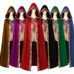 Halloween Multicolor Cloak Medieval Church Clergy Large Dress for Men and Women