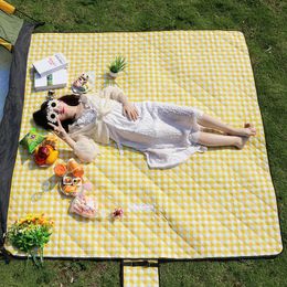 Ultrasonic Picnic Mat Thickened Waterproof Beach Blanket Camping Tent Grassland Outdoor Sleeping Pad Accsesorios 240517