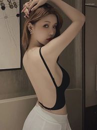 Bras Sexy Large Backless U-shaped Beautiful Back Sling Underwear Women's Thin Soft Seamless Small Chest Gathered Strapless Bra