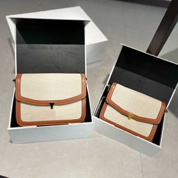 Deisgner Bags online shop bags Women's High Grade Triumph Box Tofu Bag Small Square Genuine Leather One Shoulder Crossbody 240515