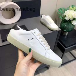 YS yslheels Y-Shaped With Box Designer Luxury Canvas Court Classic SL/06 Distressed Shoes 2021SS Embroidered Signature Low Top Leather Sneakers Wi iN