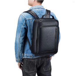 Backpack 2024 Brand Genuine Leather Men Backpacks Fashion Real Natural Student Boy Luxury Business Laptop School Bag
